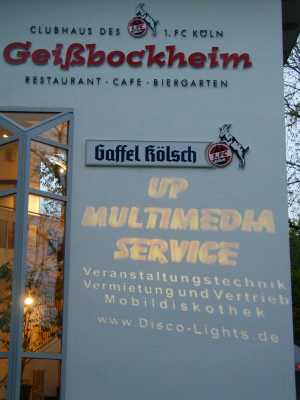 Mobildisco im Geißbockheim des 1. FC Köln